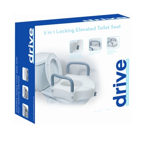 Locking Elevated Toilet Seat w/Removable Arms Medical Supply Store