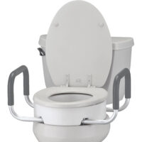 Raised Toilet Seat Riser with Arms